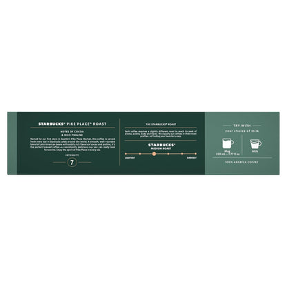 Starbucks by Nespresso Vertuo, Pike Place, Medium Roast Coffee 30-count Coffee Pods, Brews 7.8 oz.