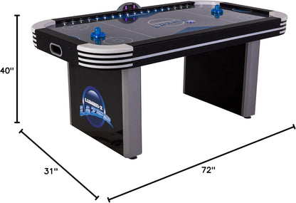 Triumph Sports Lumen-X Lazer 6' Interactive Air Hockey Table Featuring All-Rail LED Lighting and In-Game Music