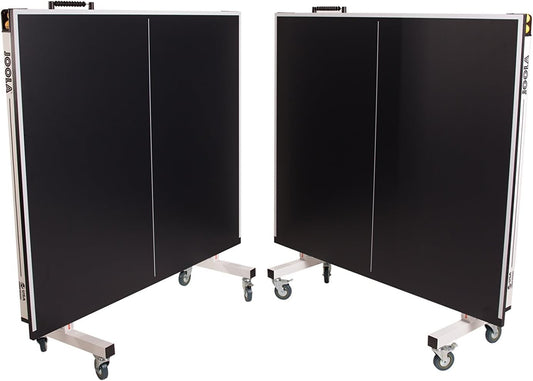 JOOLA Inside Professional MDF Indoor Ping Pong Table with Quick Clamp Table Tennis Net and Post Set - 10 Minute Easy Assembly - Tournament Quality - Foldable with Single Player Playback Mode