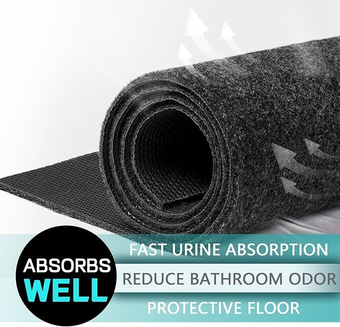 Urinal Mats 6 Pack Urinal Pads Urinal Floor Mats for Men Bathroom Commerical Disposable Non-Slip Rubber Backing Washable Urinals Mat Eliminating Odor 17.7" x 20.5" (3 Pcs Black 3 Pcs Dark Grey)