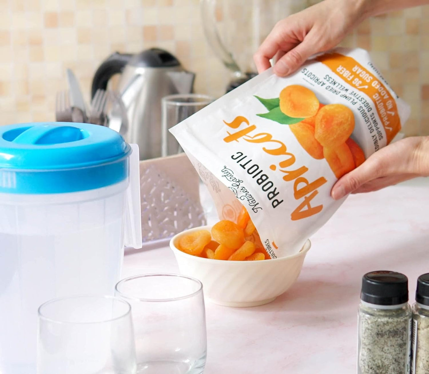 Nature's Garden Probiotic Apricots - Dried Fruit, Plump Dried, Gluten-Free, Dairy-Free, Vegan – Bulk 40 Oz Bag (Pack of 1)
