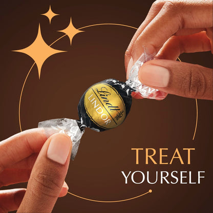 Lindt LINDOR 70% Extra Dark Chocolate Truffles, Dark Chocolate Candy with Smooth, Melting Truffle Center, Great for Gift Giving, 5.1 oz. Bag (6 Pack)