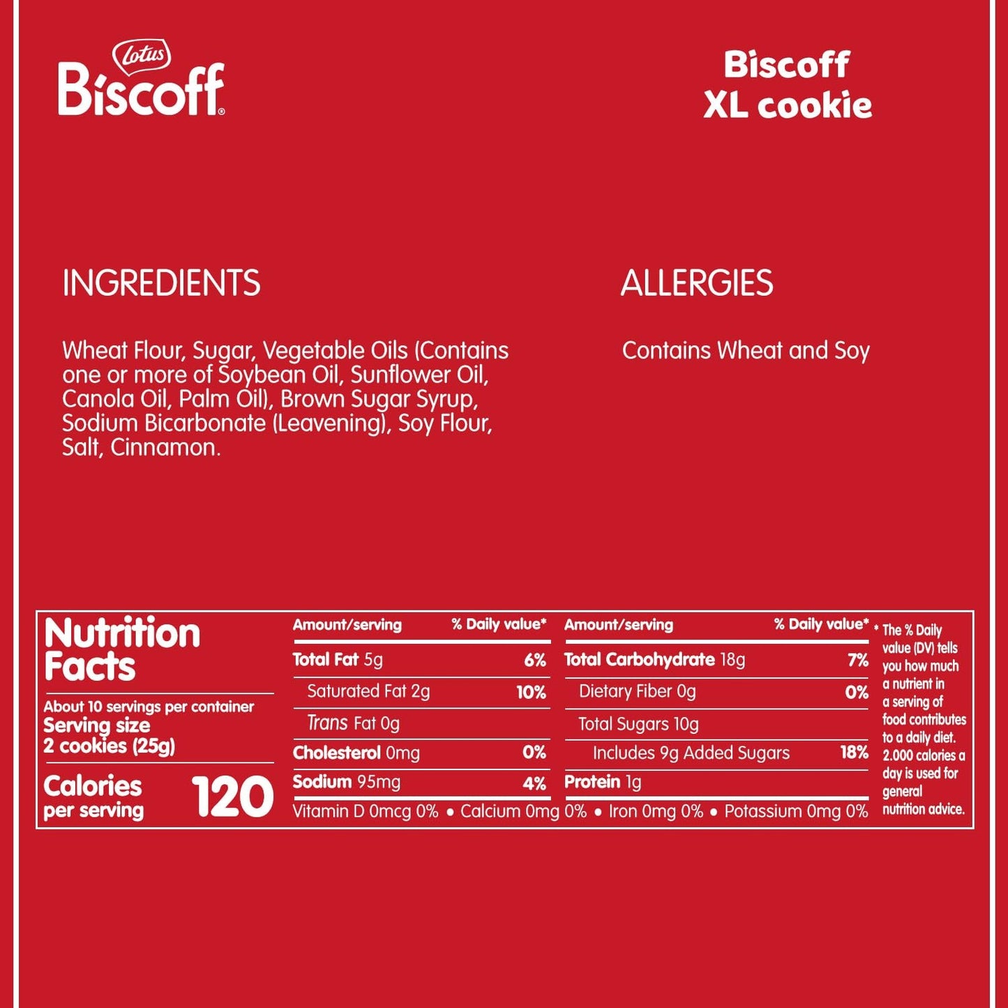 Lotus Biscoff Cookies, Caramelized Biscuit Cookie Snack, Dispenser Box (20 sleeves of 2 extra large cookies) Vegan, 0.9 Ounce (Pack of 20)