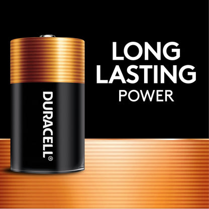 Duracell - CopperTop D Alkaline Batteries - long lasting, all-purpose D battery for household and business - 2 count