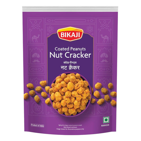 Bikaji Nut Cracker Coated Peanuts 14.11 oz (400g), Shing Dana, Crunchy and Flavorful, Authentic Indian Snack, Party Mix, Bar Snacks, On-the-Go, Ready-to-Eat Tea-Time Snack