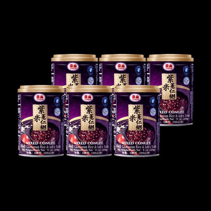 TAISUN 【Value Pack】Mixed Congee - Black Glutinous Rice & Job's Tears, 6 Cans* 9oz