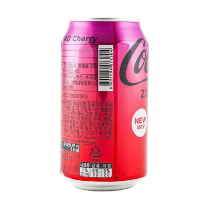 KOREA COCA COLA Cola Zero 0 Sugar 0 Calories Cherry Flavor 12 fl oz