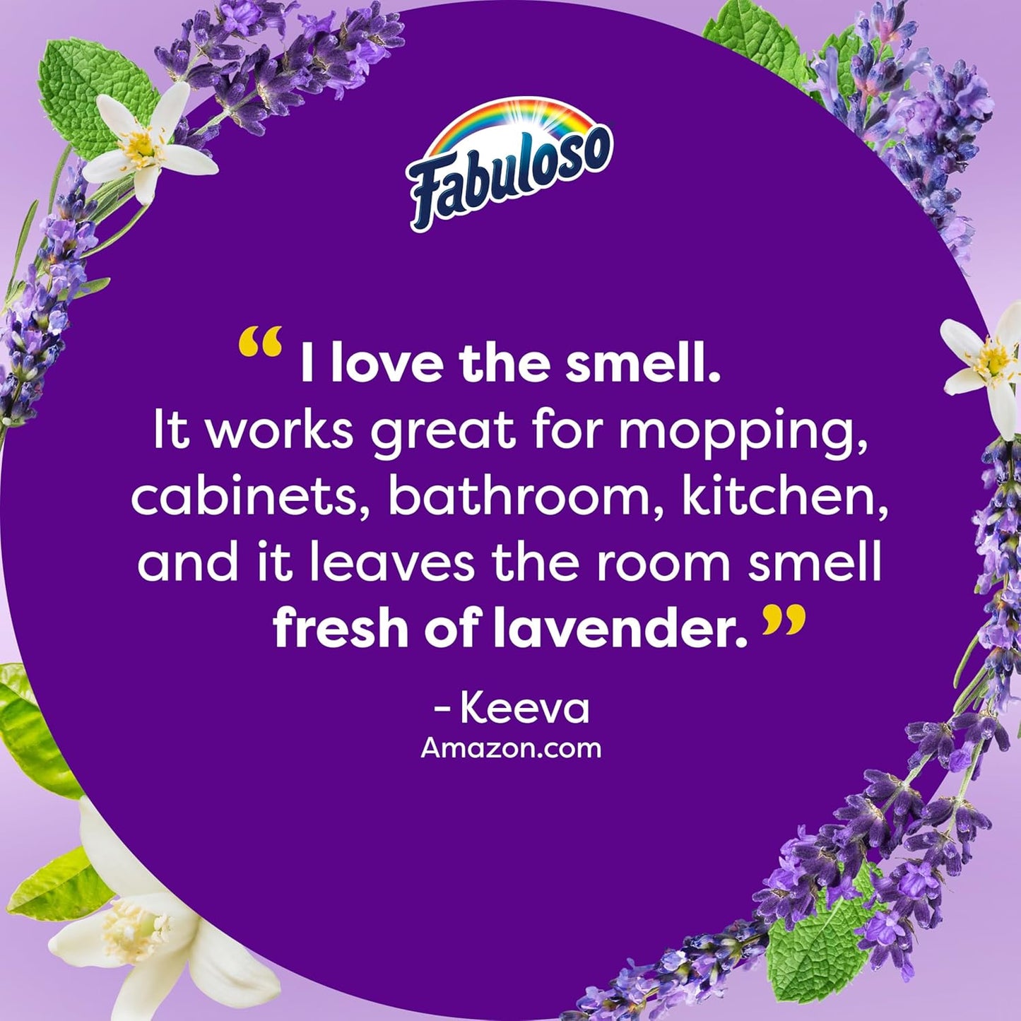 Fabuloso 2X Multi-Purpose Cleaner, No Rinse Floor Cleaner, Long-Lasting Freshness, Lavender Scent, 56 fl oz