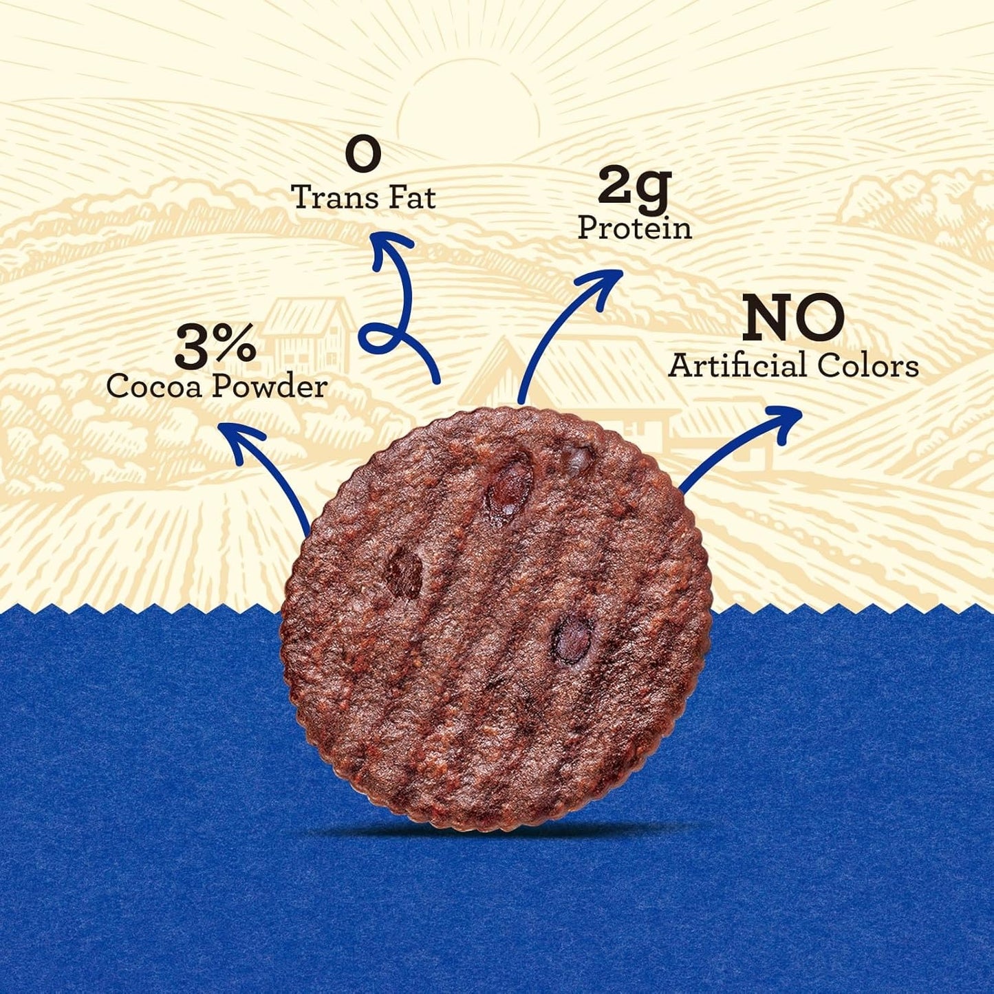 Vloong Cocoa & Chocolate Sweet Snack Cracker, Baked Crisp Cookie Thins with No Artificial Flavors, Healthy Snacks (3 PACK,18.9 Ounce)