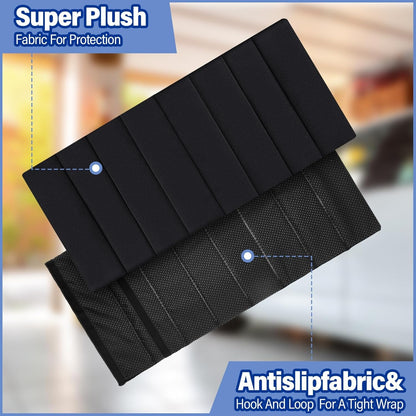 6 Pcs Basement Pole Padding 12 x 24 Inch Garage Hook-and-Loop Pad Fastener Anti Slip Fabric Metal Pole Protection Cover