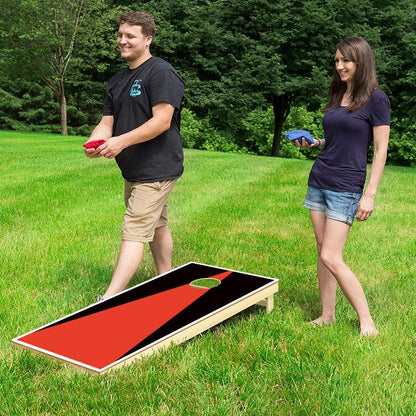 Wakefa Cornhole Board Set, 3'x 2'/ 4'x 2' Corn Hole Set, Solid Wood Cornhole Game Outdoor, Corn Holes Outdoor Game, Corn Hole with Bags Regulation Size, Perfect for Lawn Backyard Beach Park