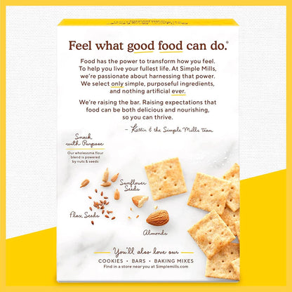 Simple Mills Almond Flour Crackers, Rosemary & Sea Salt - Gluten Free, Vegan, Healthy Snacks, 4.25 Ounce (Pack of 6)