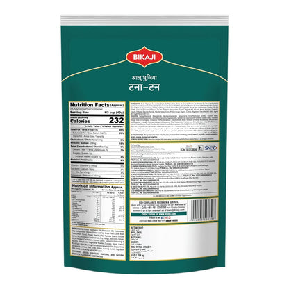 Bikaji Tana-Tan Aloo Bhujia 35.27 oz (1 kg), Indian Namkeen Fried Potato Noodles Snack, Spicy and Crunchy Sev, Authentic Bikaneri Recipe, Tea-Time Snack, Vegetarian Savory Treat