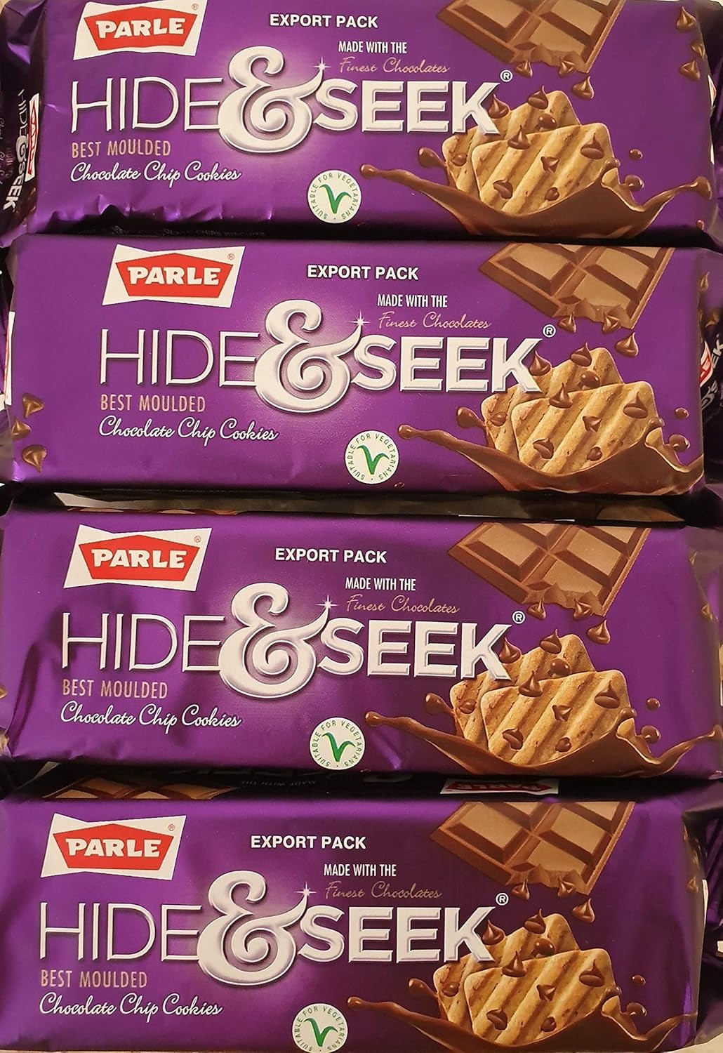 Parle Hide & Seek Chocolate Chip Cookies (Pack of 4)