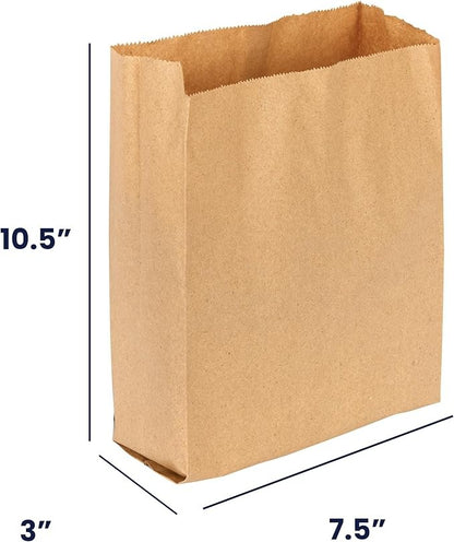 Hospeco KL Waxed Kraft Feminine Hygiene Liner Bag with Gusset,10.25" x 7.5" x 3.5",(Case of 500)
