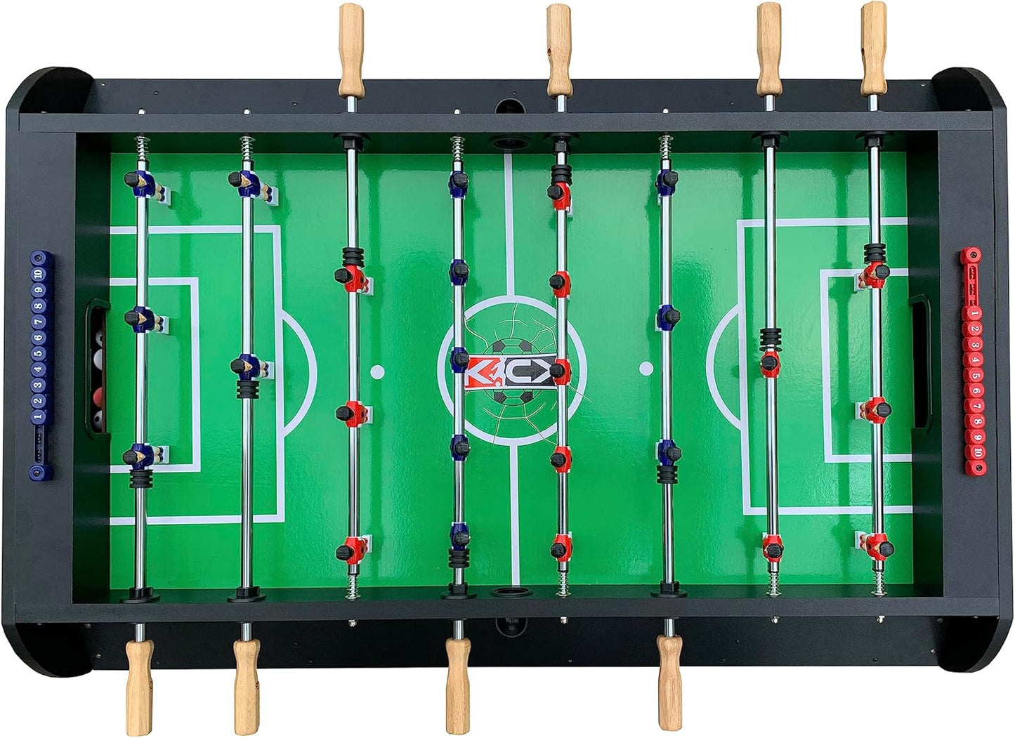 KICK Triplex 55″ Telescopic Rods 3-in-1 Swivel Multi Game Table - Combo Game Table Set - Billiards, Air-Hockey and a Foosball for Home, Game Room, Friends and Family!