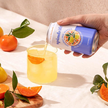 Spindrift Sparkling Water, Yuzu Mandarin Flavored, Made with Real Squeezed Fruit, 12 Fl OZ Cans, Pack of 24 (Only 6 Calories per Can)