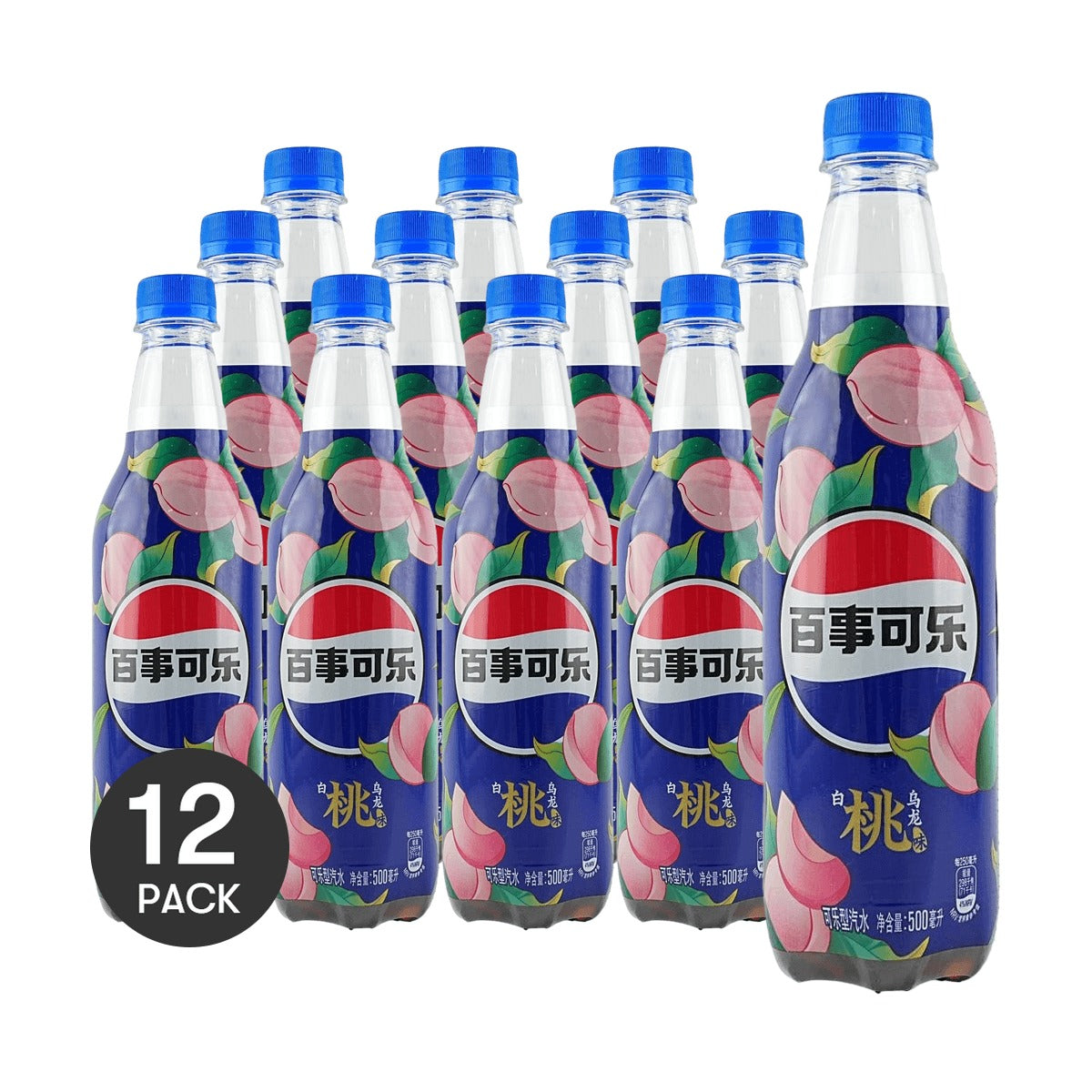 PEPSI Cola White Peach Oolong Bottled 16.9 fl oz*12【12 Packs】