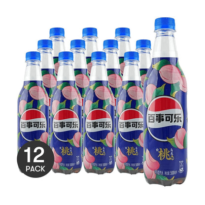PEPSI Cola White Peach Oolong Bottled 16.9 fl oz*12【12 Packs】