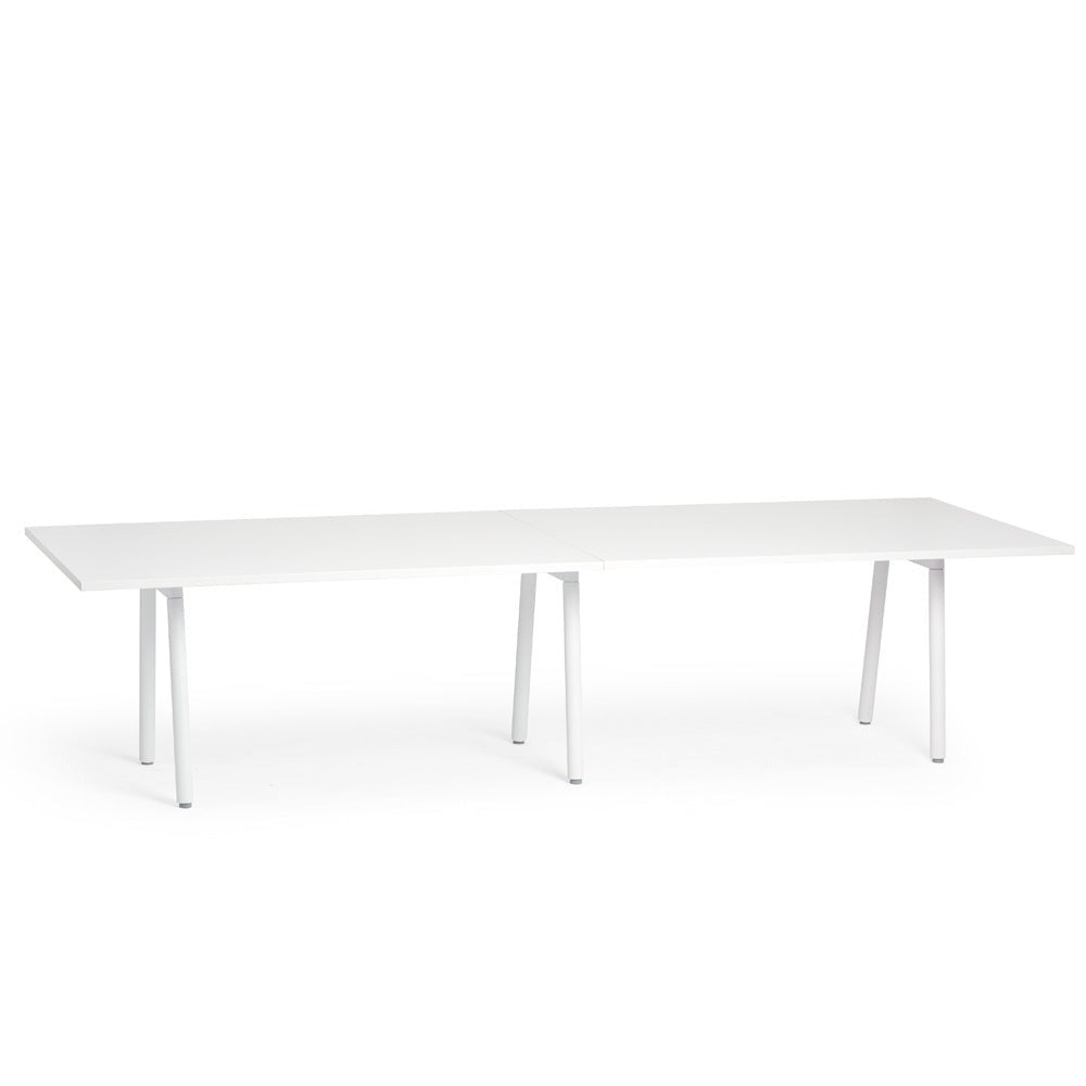 Series A Conference Table, White Legs - 124" x 42"