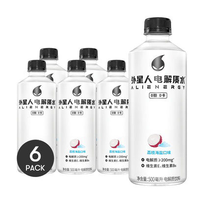 Chi Forest Lychee Sea Salt Alienergy Electrolyte Water,0 White Sugar And 0 Calorie,500ml*6【Value Packs】