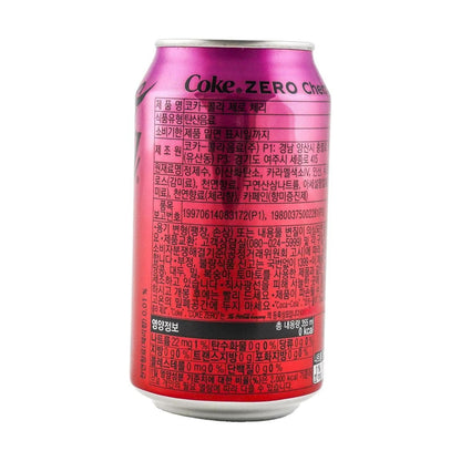KOREA COCA COLA Cola Zero 0 Sugar 0 Calories Cherry Flavor 12 fl oz