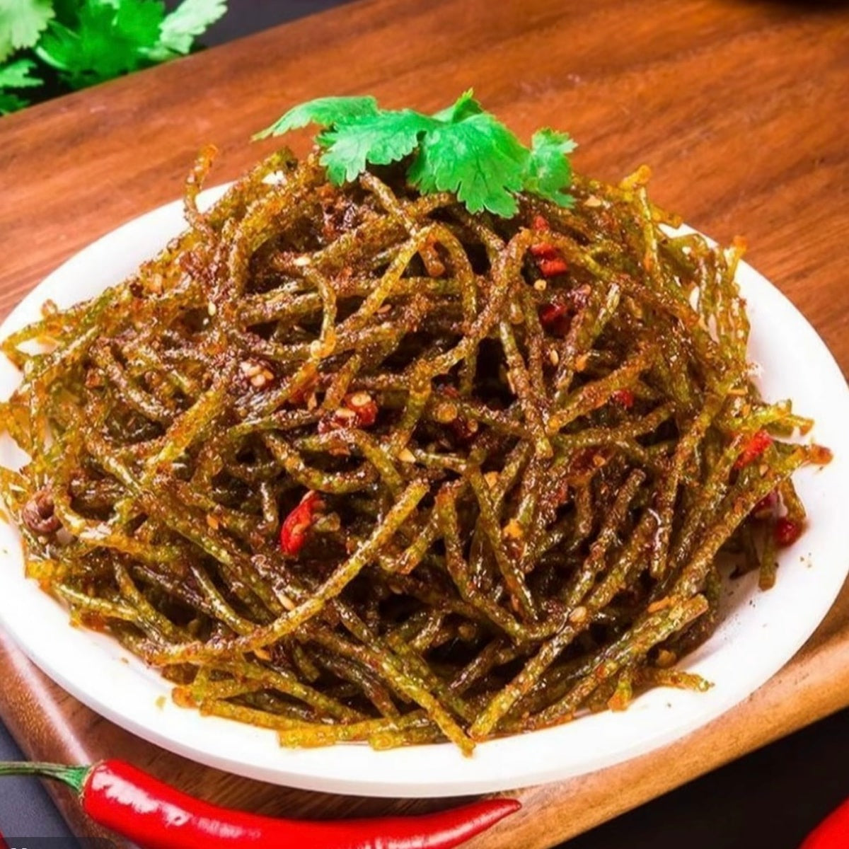 [Spicy and fragrant satisfying your craving] Spicy shredded coriander and spicy strips 90g*2packs