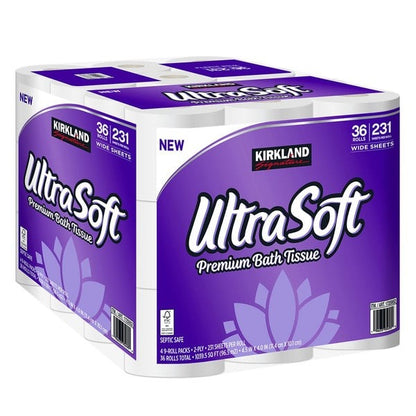 Kirkland Signature Ultra Soft Bath Tissue, 2-Ply, 231 Sheets, 36 Rolls