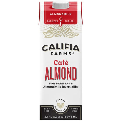 Califia Farms Cafe Almond Milk, Dairy Free, 32 fl oz, 6 ct