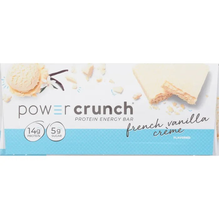 Power Crunch Protein Energy Bars, 14g Protein, French Vanilla, 1.4 oz, 12 ct