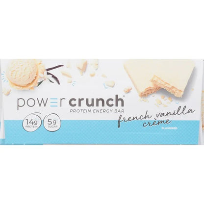 Power Crunch Protein Energy Bars, 14g Protein, French Vanilla, 1.4 oz, 12 ct
