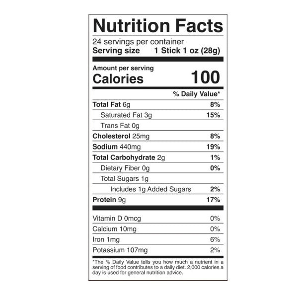 Righteous Felon Craft Jerky, O.G. Hickory Beef Stick, 1 oz, 12-count