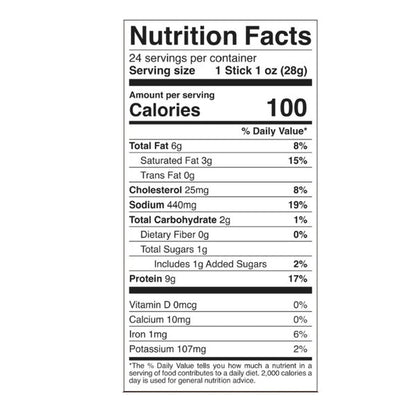 Righteous Felon Craft Jerky, O.G. Hickory Beef Stick, 1 oz, 12-count
