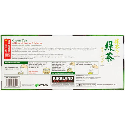 Kirkland Signature Green Tea, Sencha & Matcha Blend, 100 bags