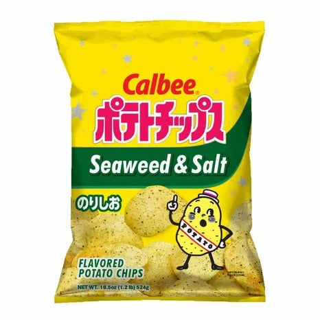 Calbee Seaweed & Salt Flavored Potato Chips, 18.5 oz