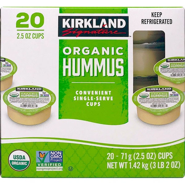 Kirkland Signature Organic Hummus, 2.5 oz, 20 ct