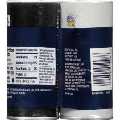 Morton Iodized Salt & Black Pepper