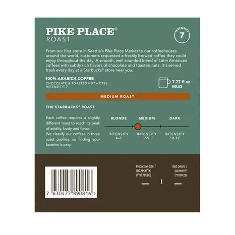 Starbucks by Nespresso Vertuo Pike Place Medium Roast Coffee