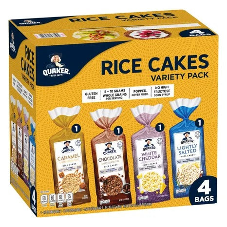 Quaker Rice Cakes Variety Pack, 4-count
