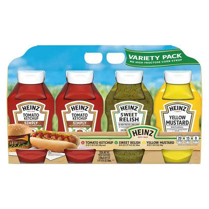 Heinz, Ketchup, Relish, Mustard Picnic Pack, 4-count