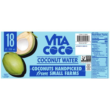 Vita Coco, Coconut Water, 11.1 fl oz, 18-Count