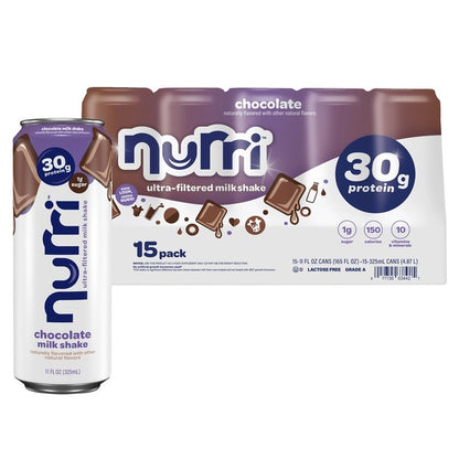 Nurri Ultra-Filtered Milk Shake, 30g Protein, Chocolate, 11 fl oz, 15 ct