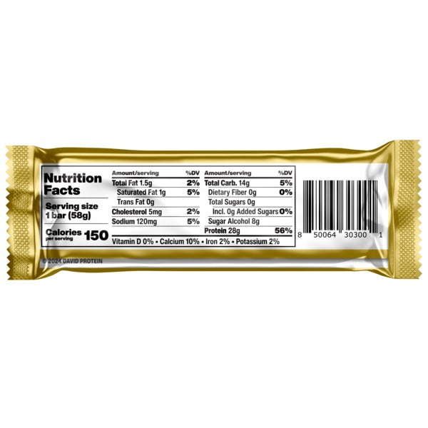 David Protein Bar, Chocolate Chip Cookie Dough