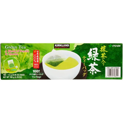 Kirkland Signature Green Tea, Sencha & Matcha Blend, 100 bags
