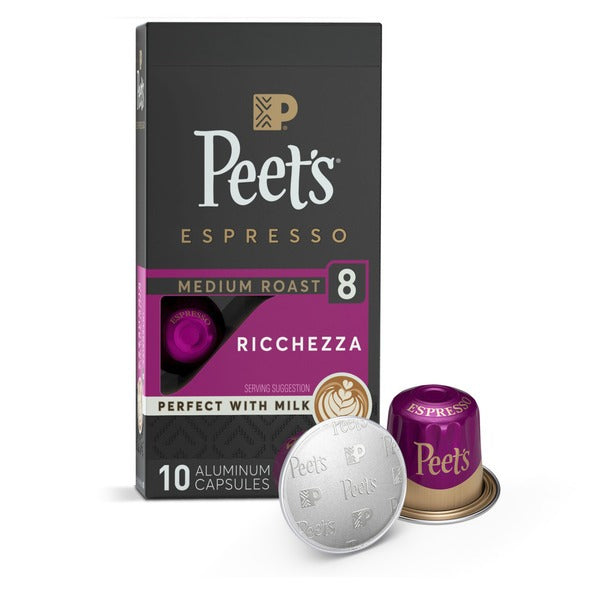 Peet's Coffee Espresso Capsules, Ricchezza Intensity 8