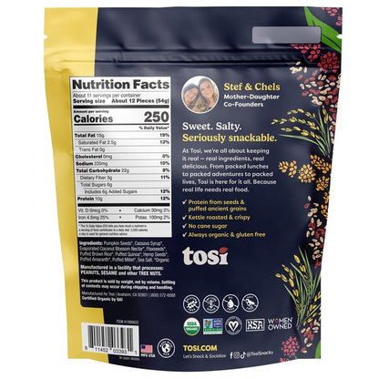 Tosi Organic Salty Sweet Crispy Puffs, 20 oz