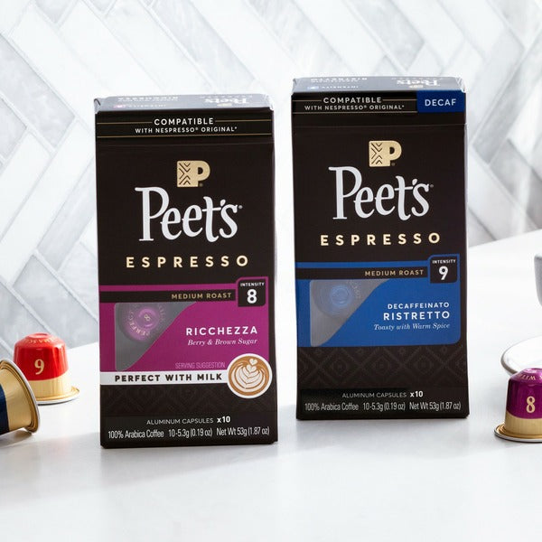 Peet's Coffee Espresso Capsules, Ricchezza Intensity 8
