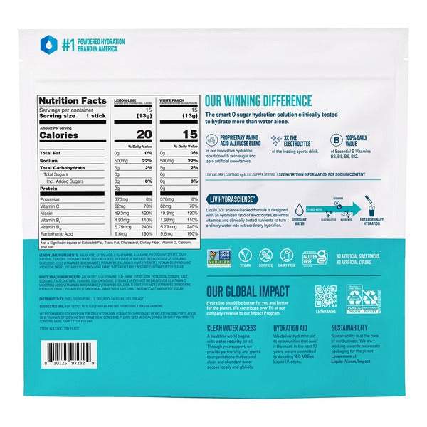 Liquid I.V. Hydration Multiplier Electrolyte Drink Mix, Sugar Free, Variety Pack, 0.45 oz, 30 ct