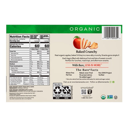 Bare Baked Crunchy, Apples Fuji & Reds, 0.53 Ounce (Pack of 16)