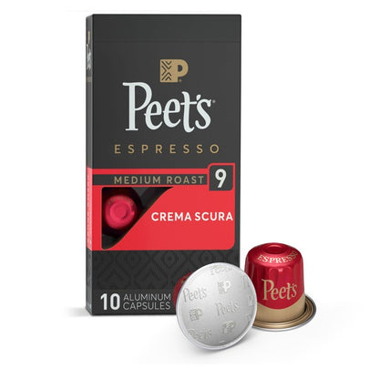 Peet's Coffee Espresso Capsules, Crema Scura Intensity 9